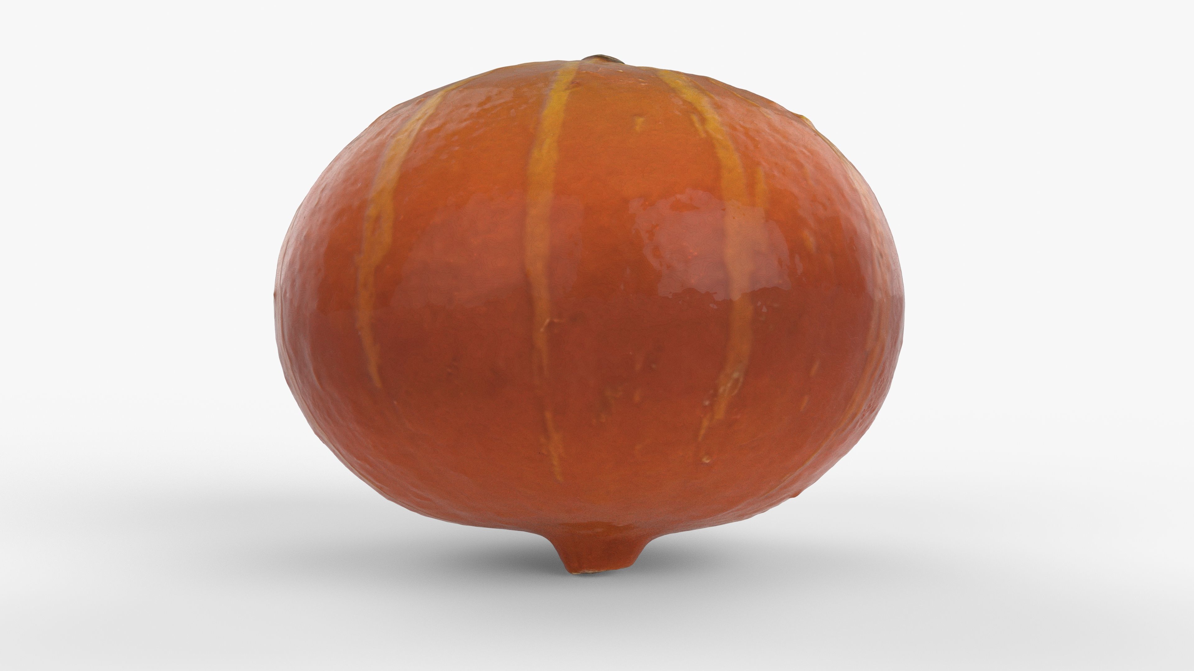 Photorealistic 3D scan of pumpkin Low-poly 3D model_3