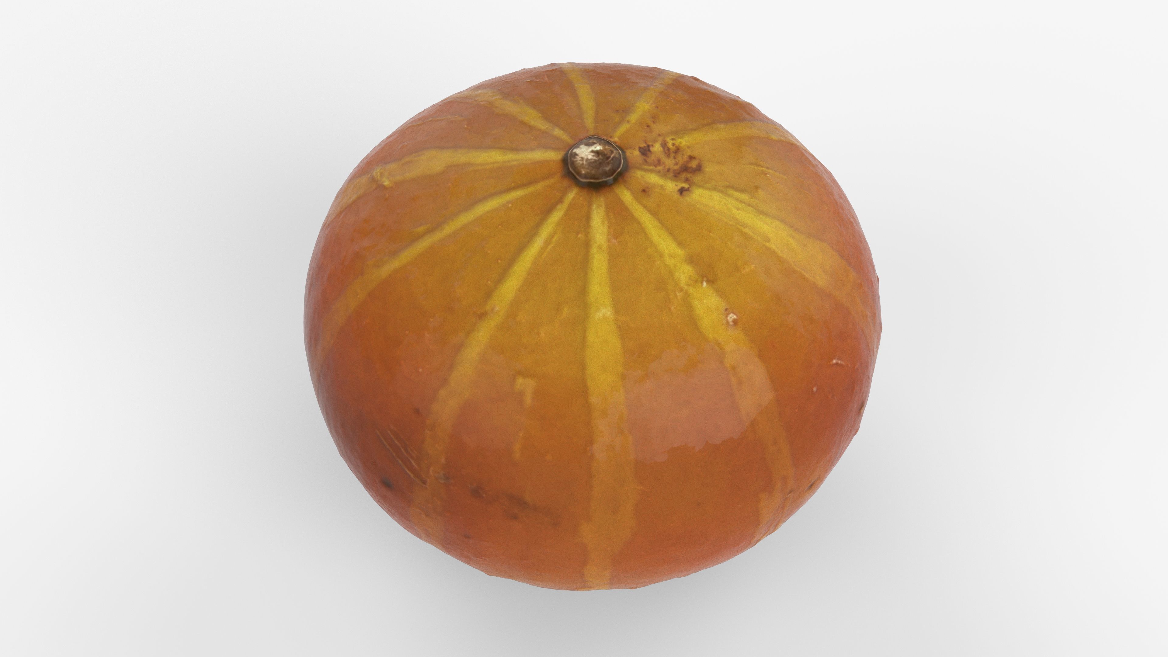 Photorealistic 3D scan of pumpkin Low-poly 3D model_5