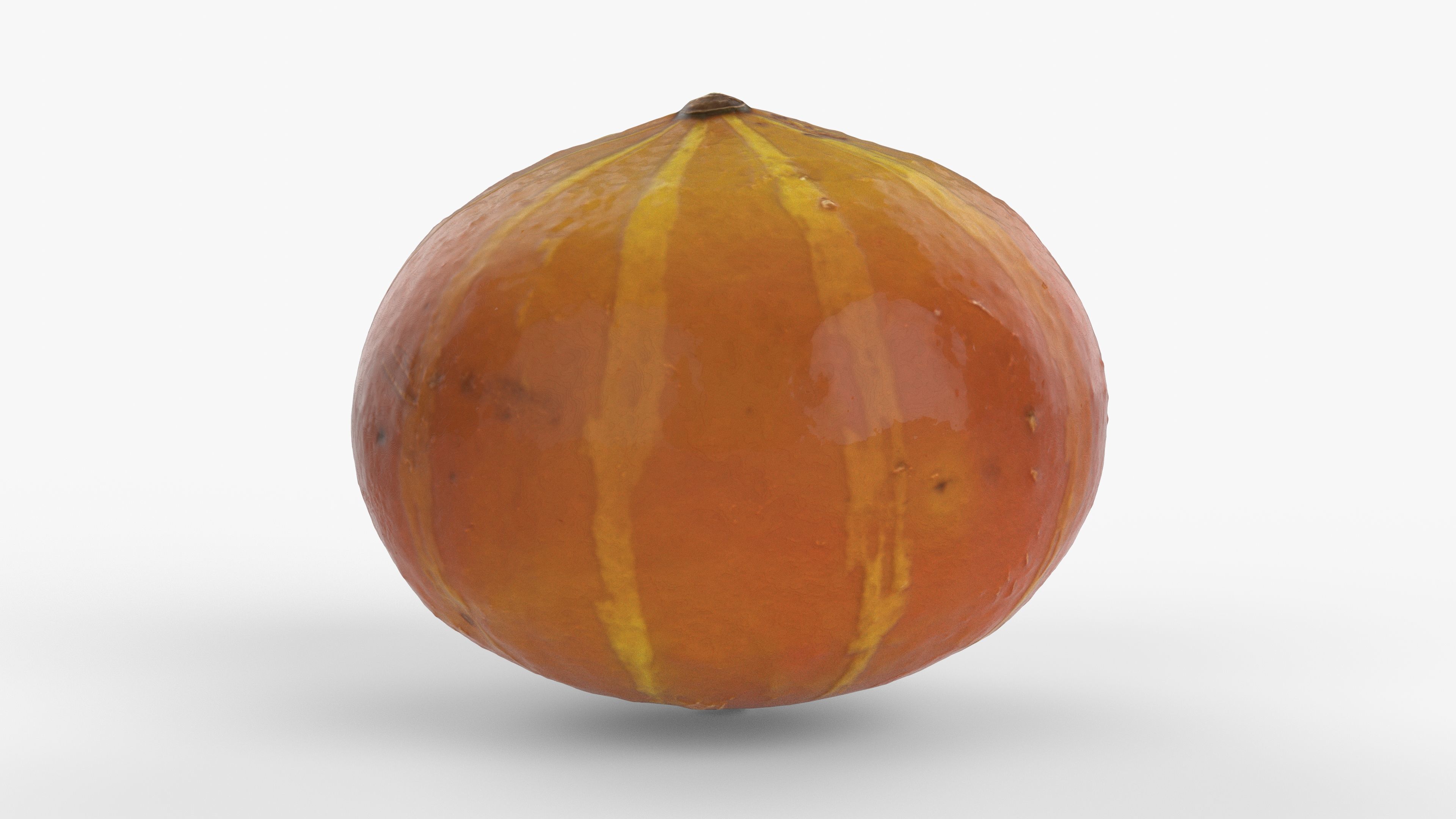 Photorealistic 3D scan of pumpkin Low-poly 3D model_1