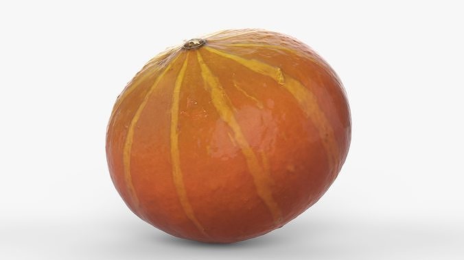 Photorealistic 3D scan of pumpkin Low-poly 3D model 7