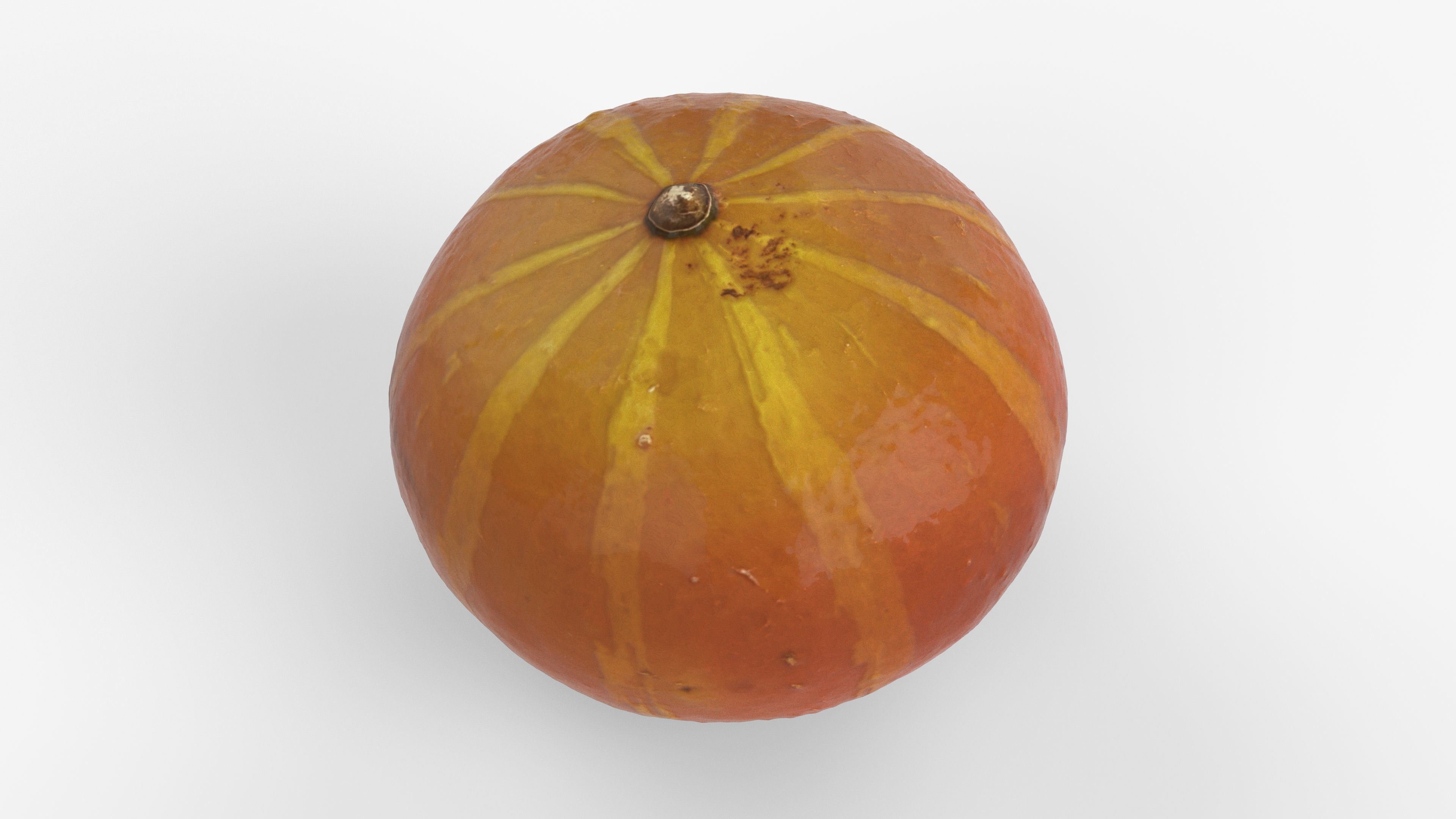 Photorealistic 3D scan of pumpkin Low-poly 3D model_9