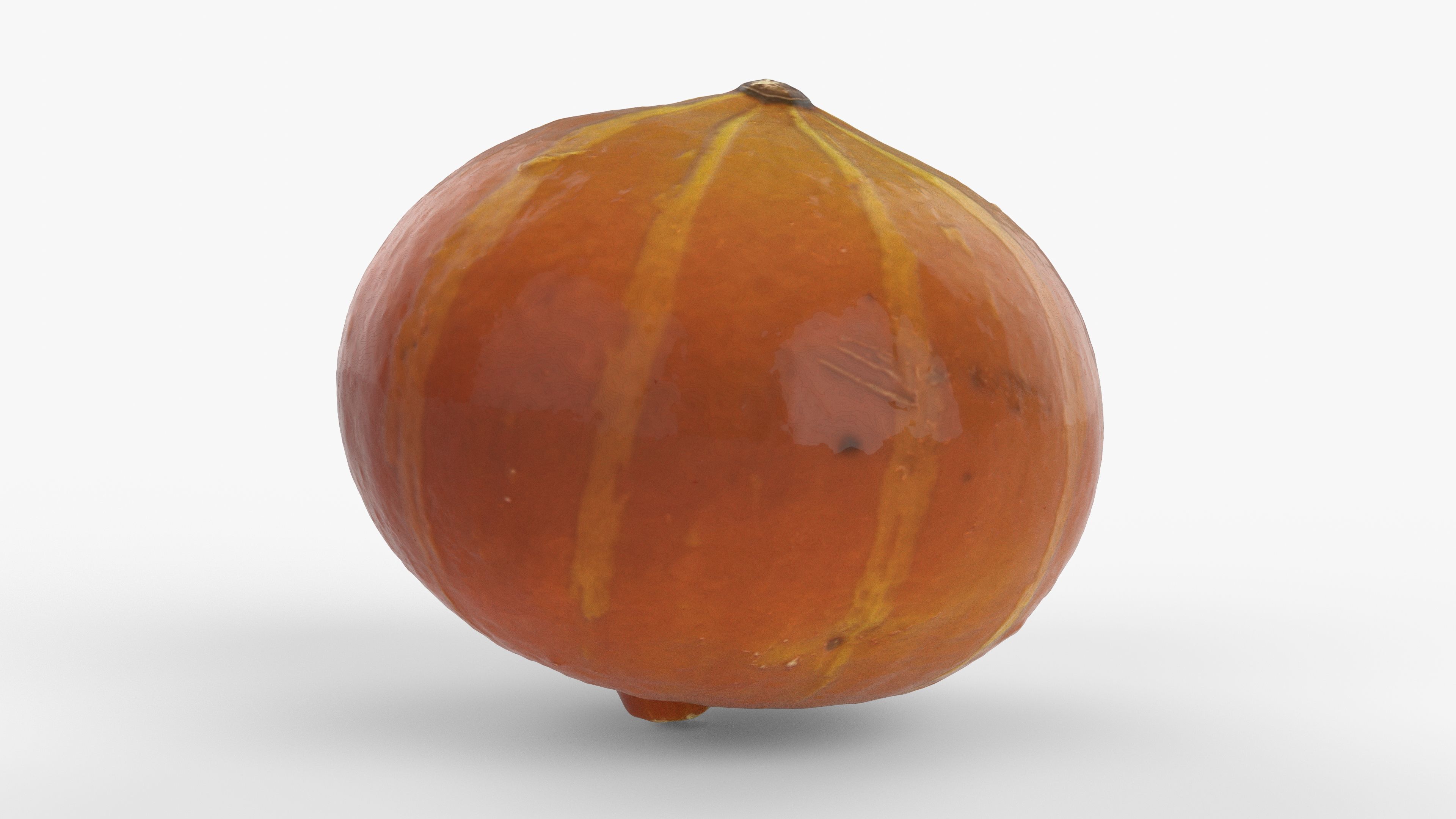 Photorealistic 3D scan of pumpkin Low-poly 3D model_8