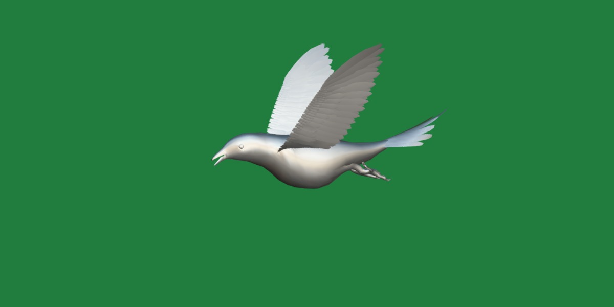 Indigo Bunting Blue Bird Low-poly 3D model_22