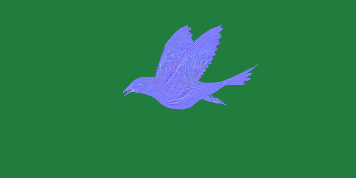 Indigo Bunting Blue Bird Low-poly 3D model_19