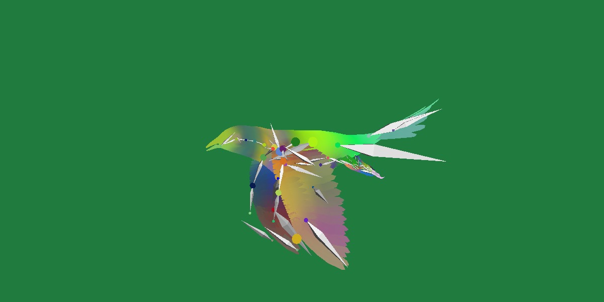 Indigo Bunting Blue Bird Low-poly 3D model_15