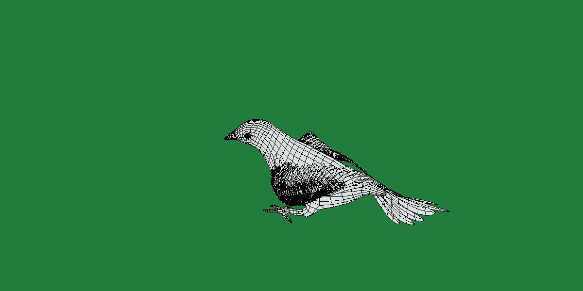 Indigo Bunting Blue Bird Low-poly 3D model_27