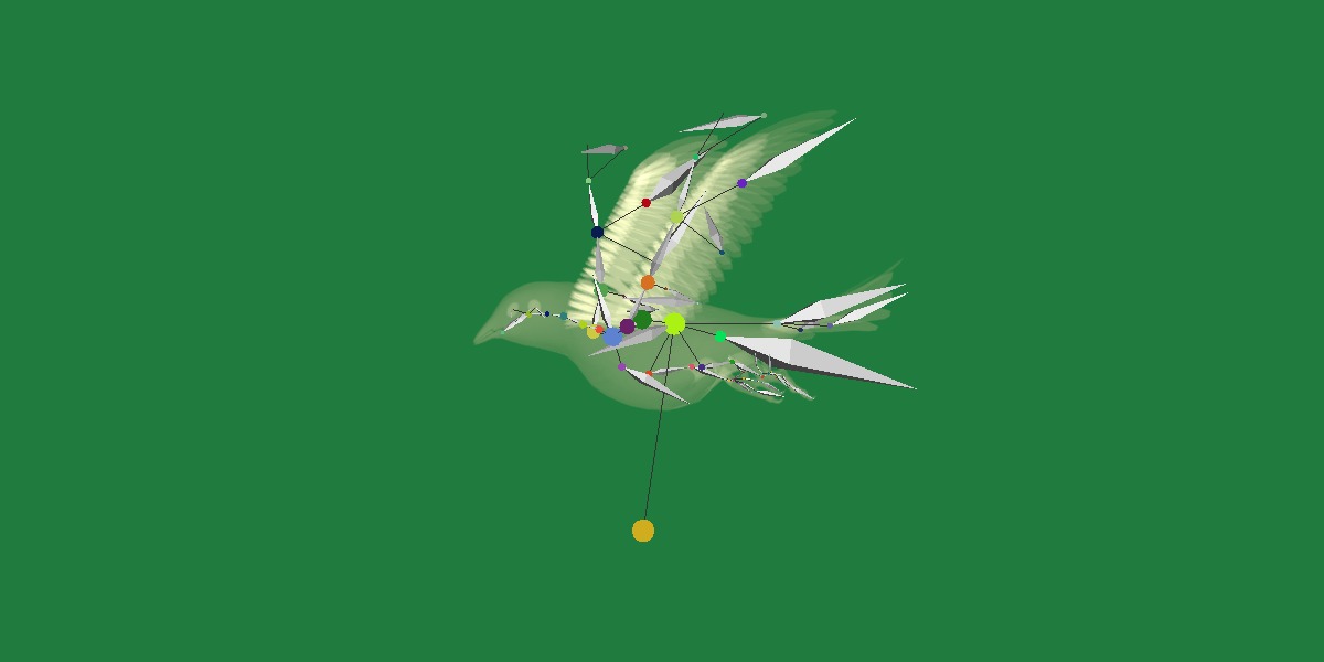 Indigo Bunting Blue Bird Low-poly 3D model_41