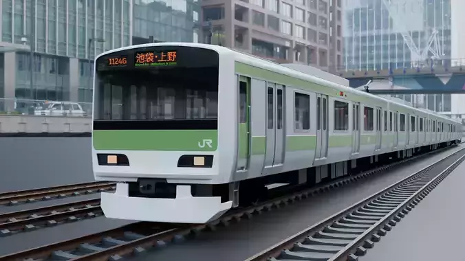 Yamanote Line train E231-series 3D model