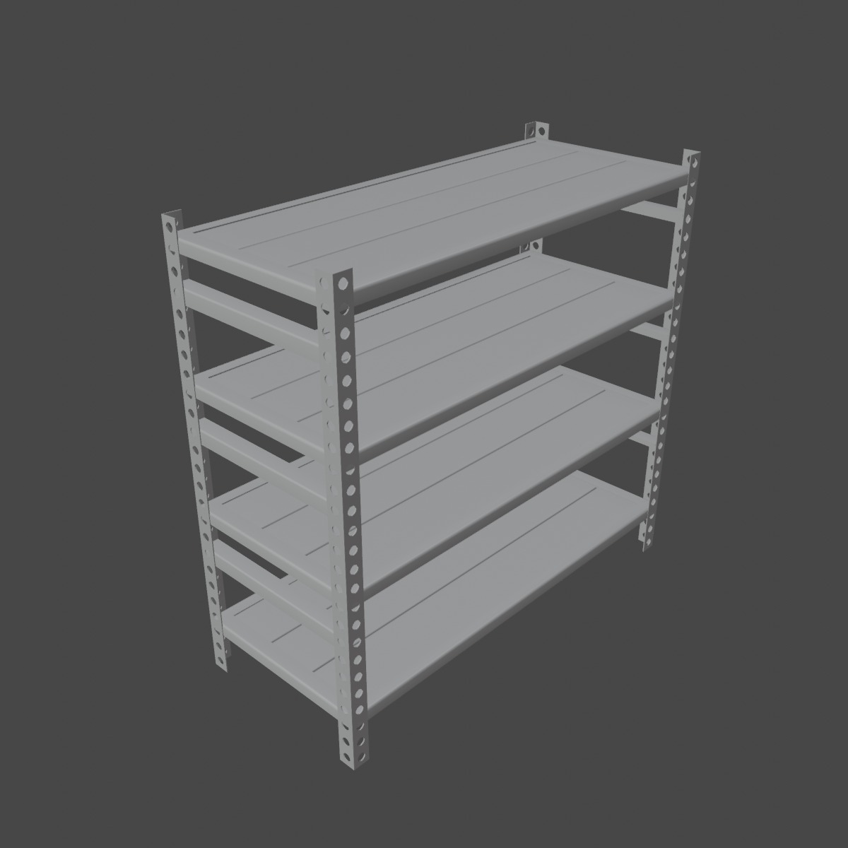 Metal Shelf 03 3D model_8