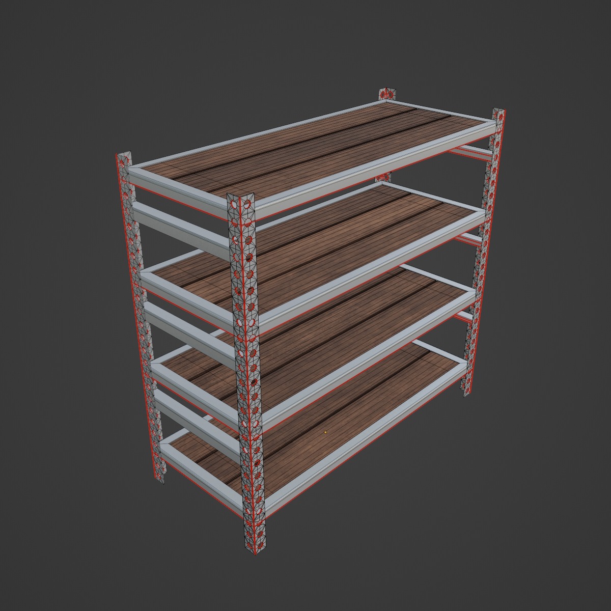 Metal Shelf 03 3D model_7