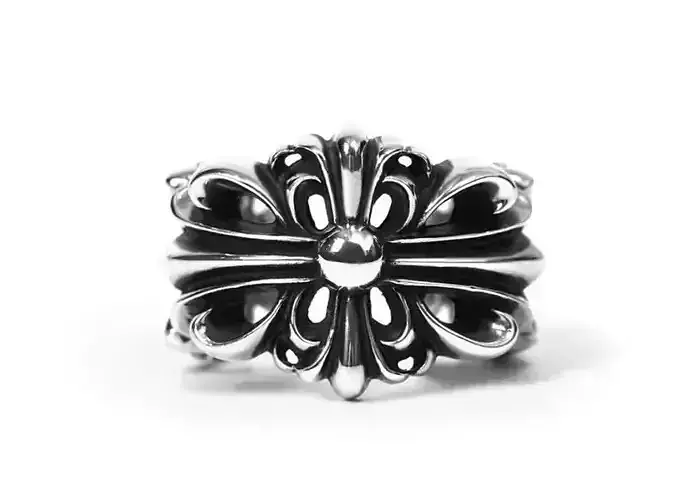 CHROME HEARTS DOUBLE FLORAL RING 3d print  3D model