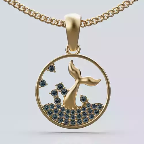 Dolphin pendant printable 3m jewelry model 3D print model