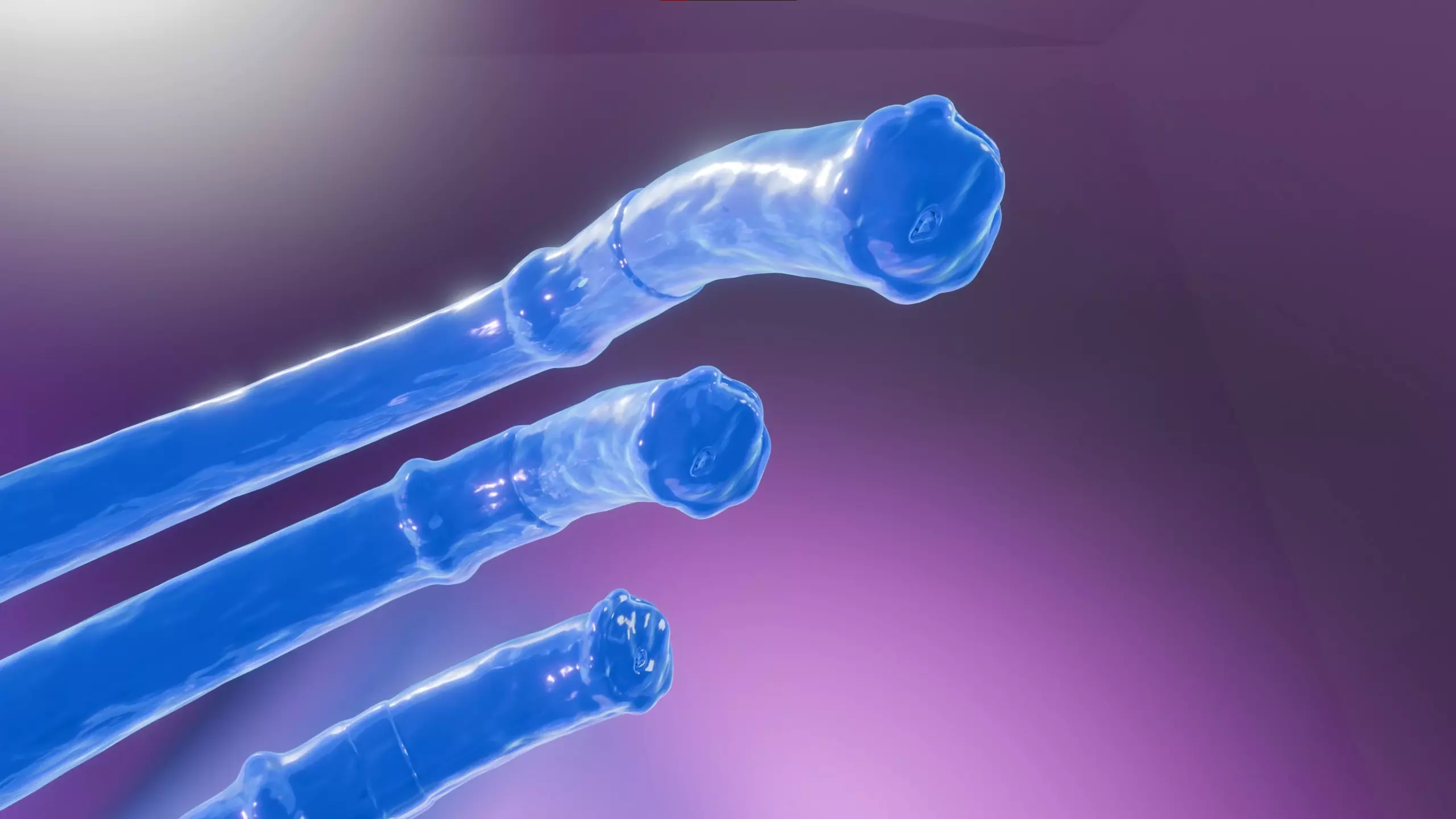 Horse cock tentacle - slime Low-poly 3D model_0