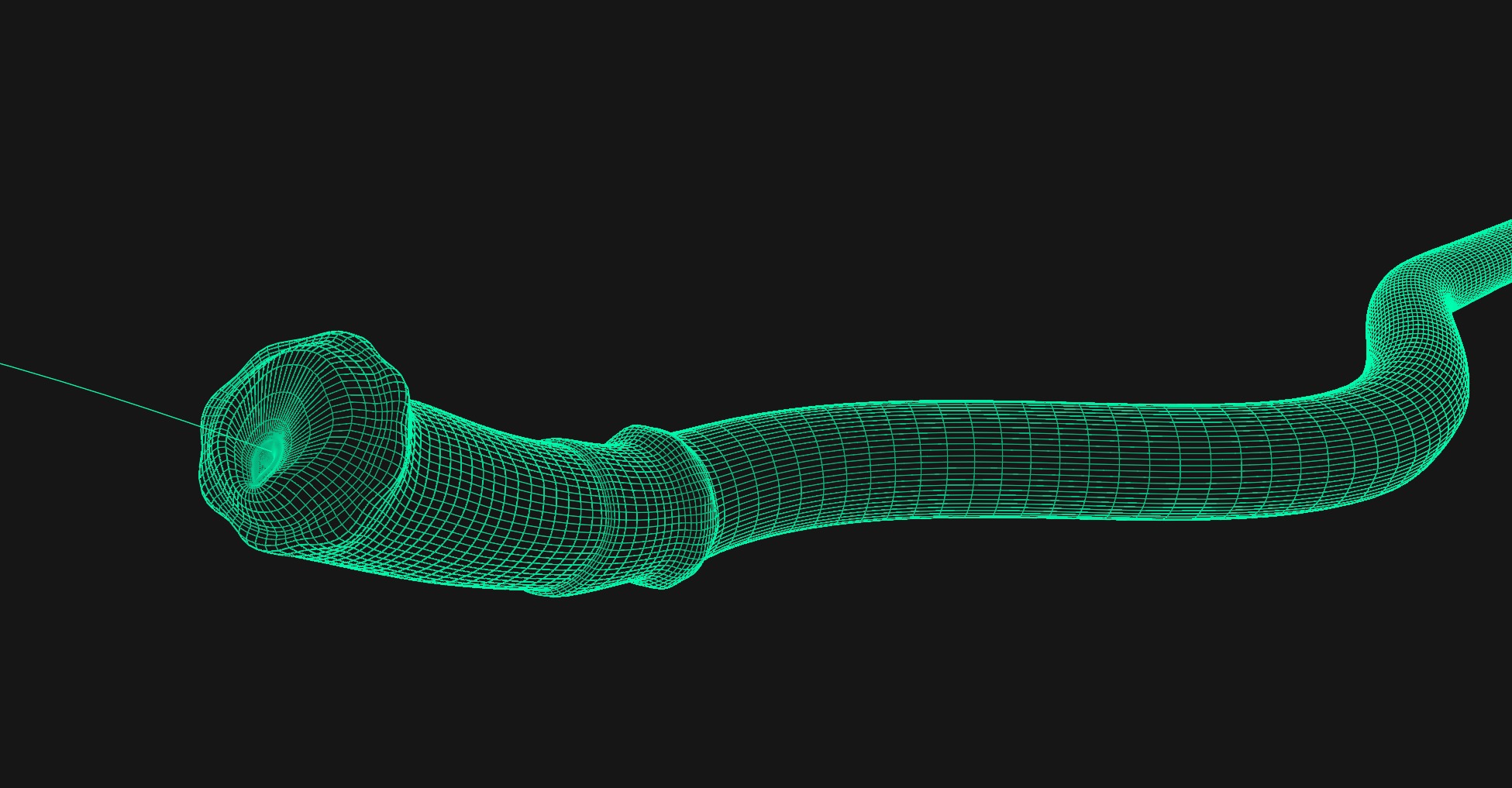Horse cock tentacle - slime Low-poly 3D model_1
