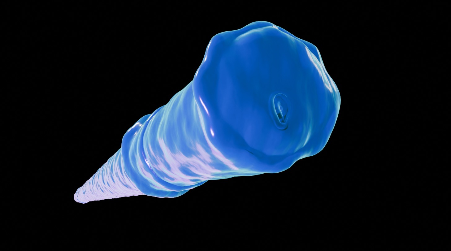 Horse cock tentacle - slime Low-poly 3D model_6