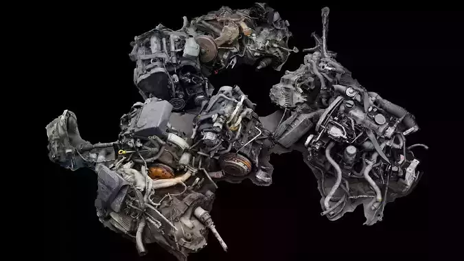 destroyed car engines part3 ground photogrammetry 