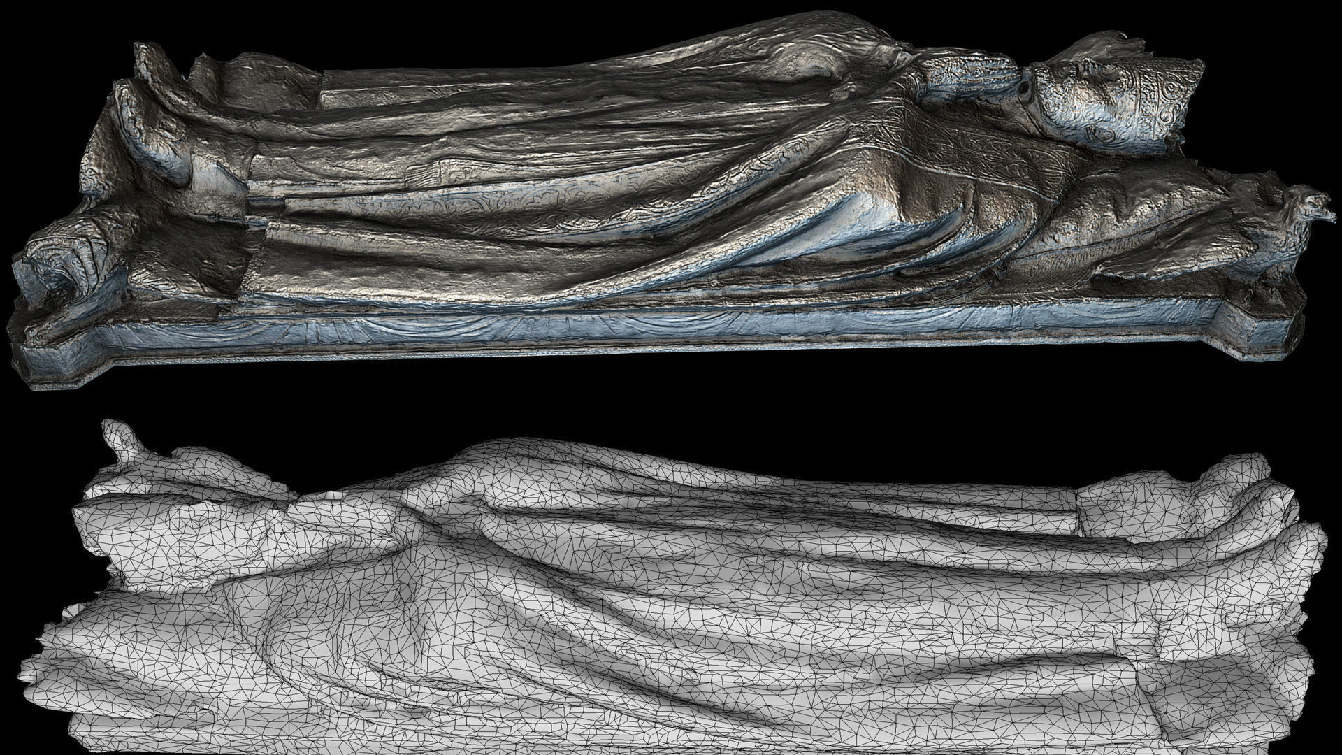 thomb monument statue bronze sculpture photogrammetry Low-poly 3D model_1