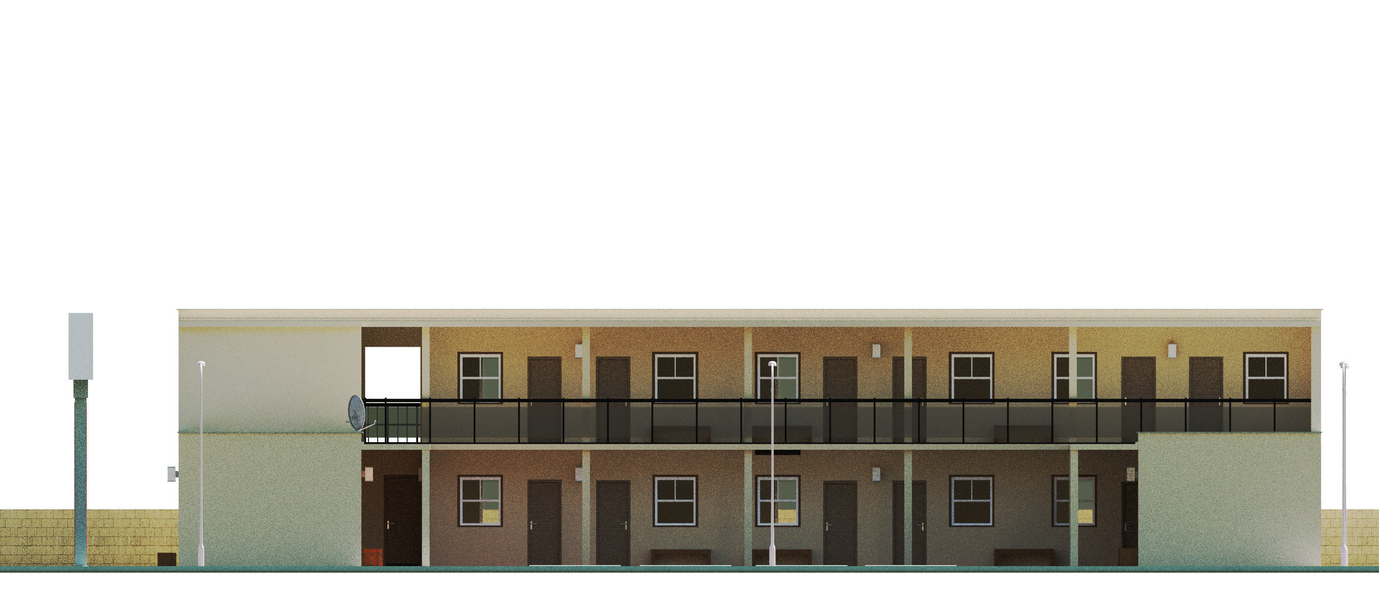 PROJECT A of motel Zodiac 3D model_9