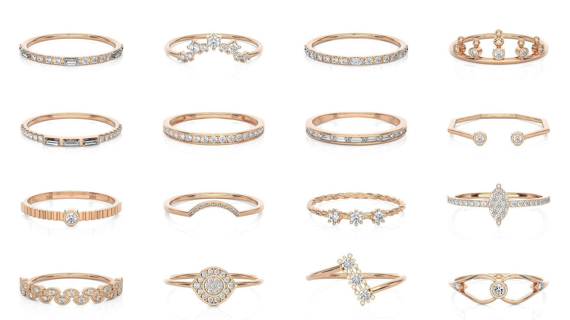 299 Light Minimalist Diamond Rings Collection _6