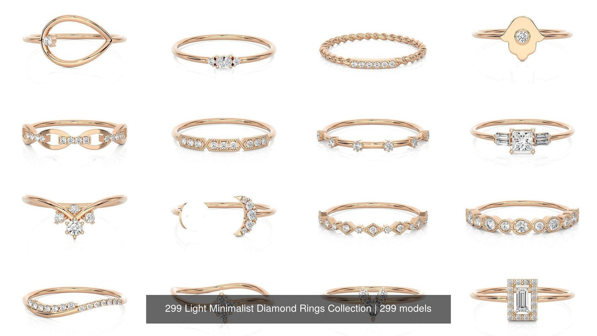 299 Light Minimalist Diamond Rings Collection _23