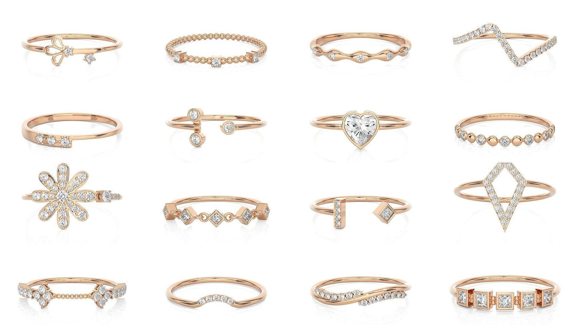 299 Light Minimalist Diamond Rings Collection _14