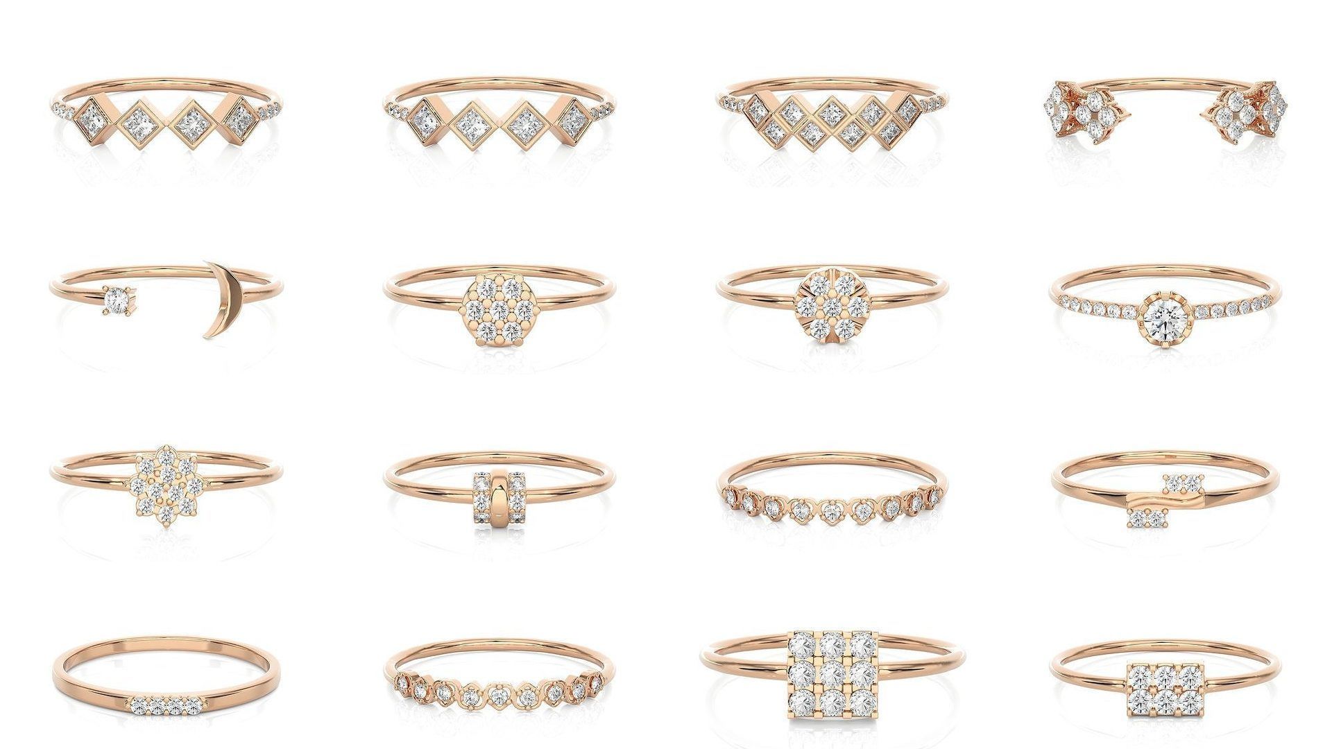 299 Light Minimalist Diamond Rings Collection _12