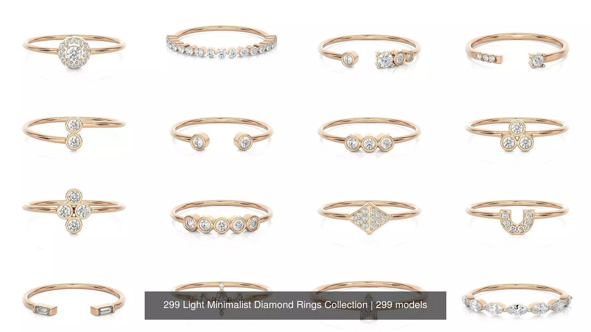299 Light Minimalist Diamond Rings Collection _0