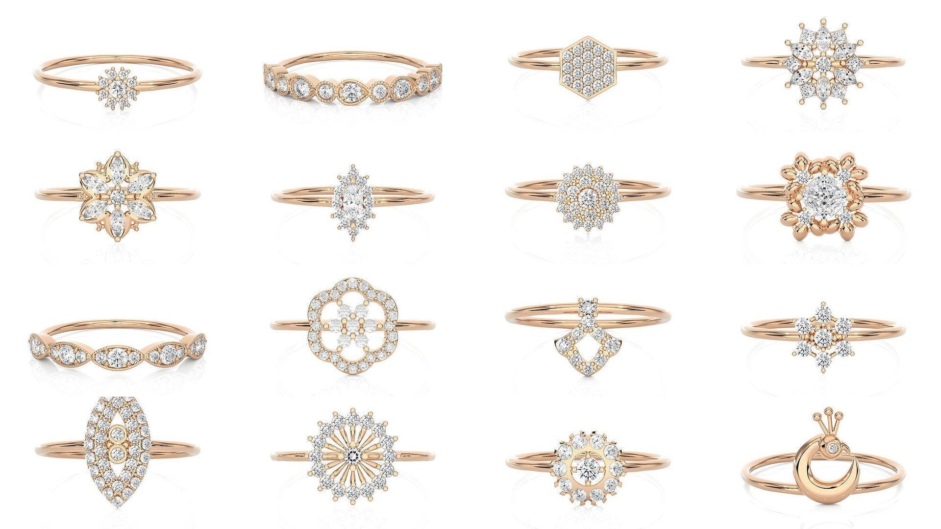 299 Light Minimalist Diamond Rings Collection _3