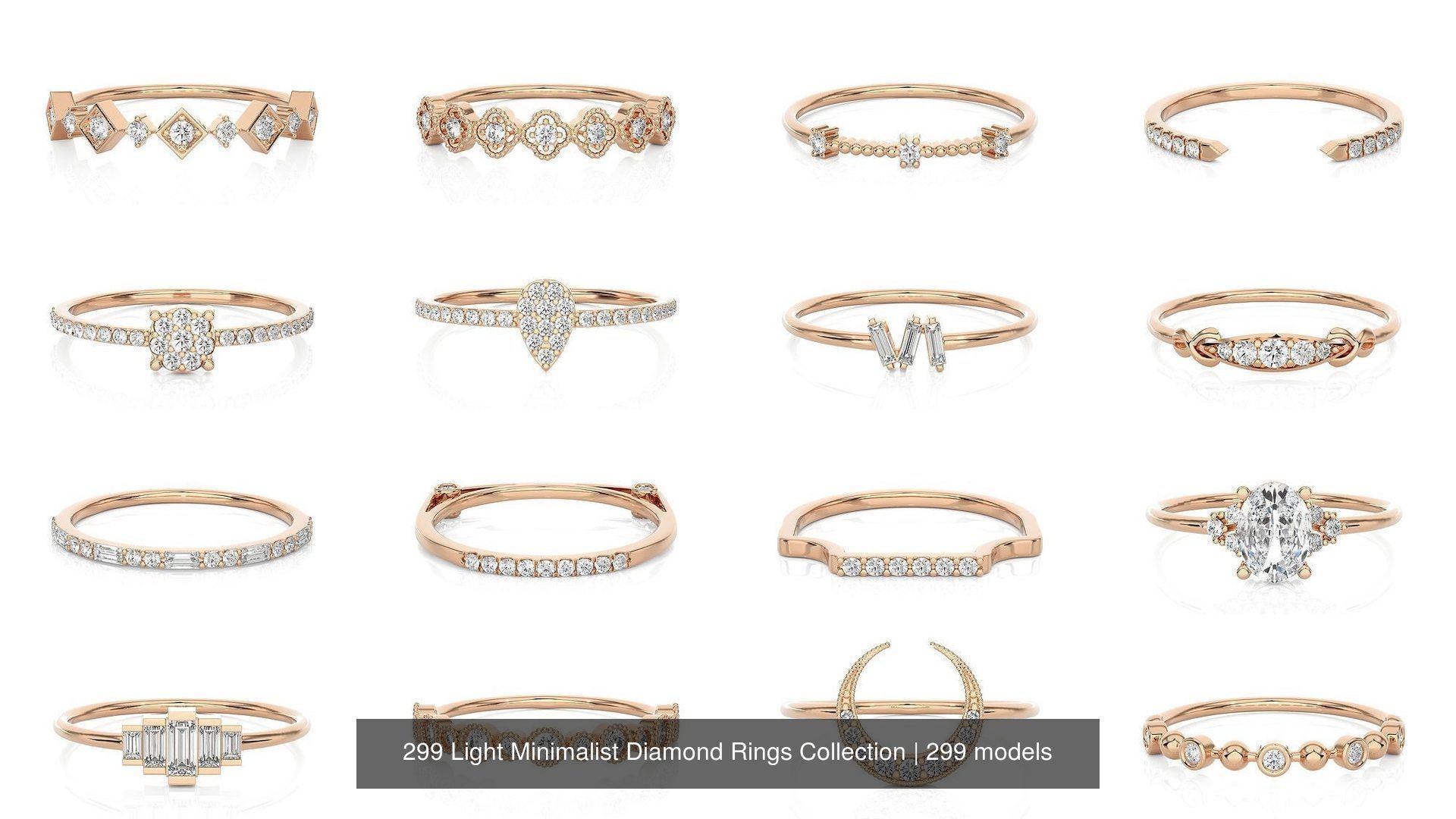 299 Light Minimalist Diamond Rings Collection _9