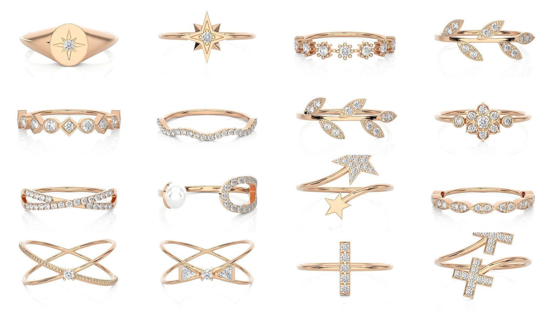 299 Light Minimalist Diamond Rings Collection _10