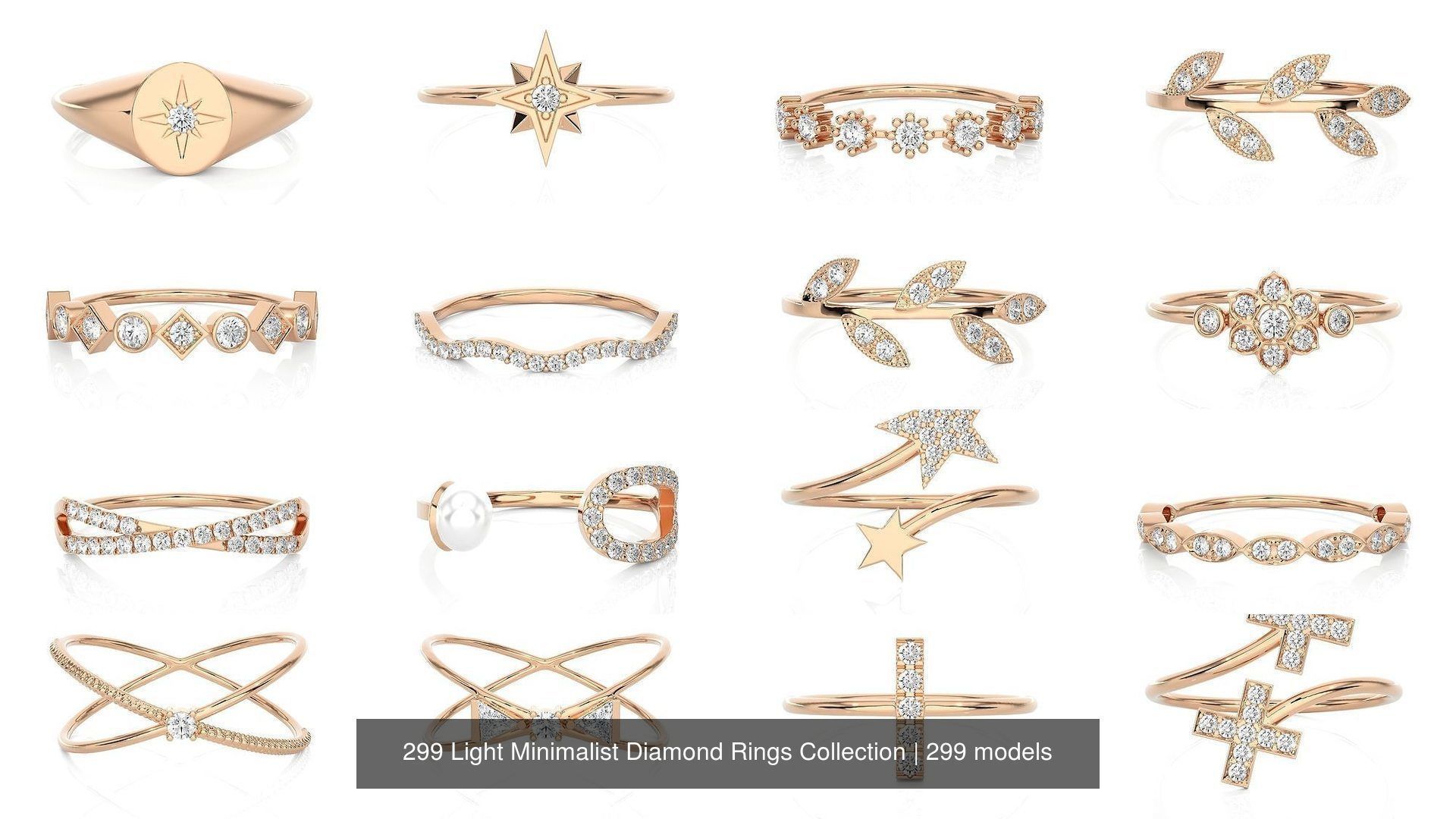 299 Light Minimalist Diamond Rings Collection _11