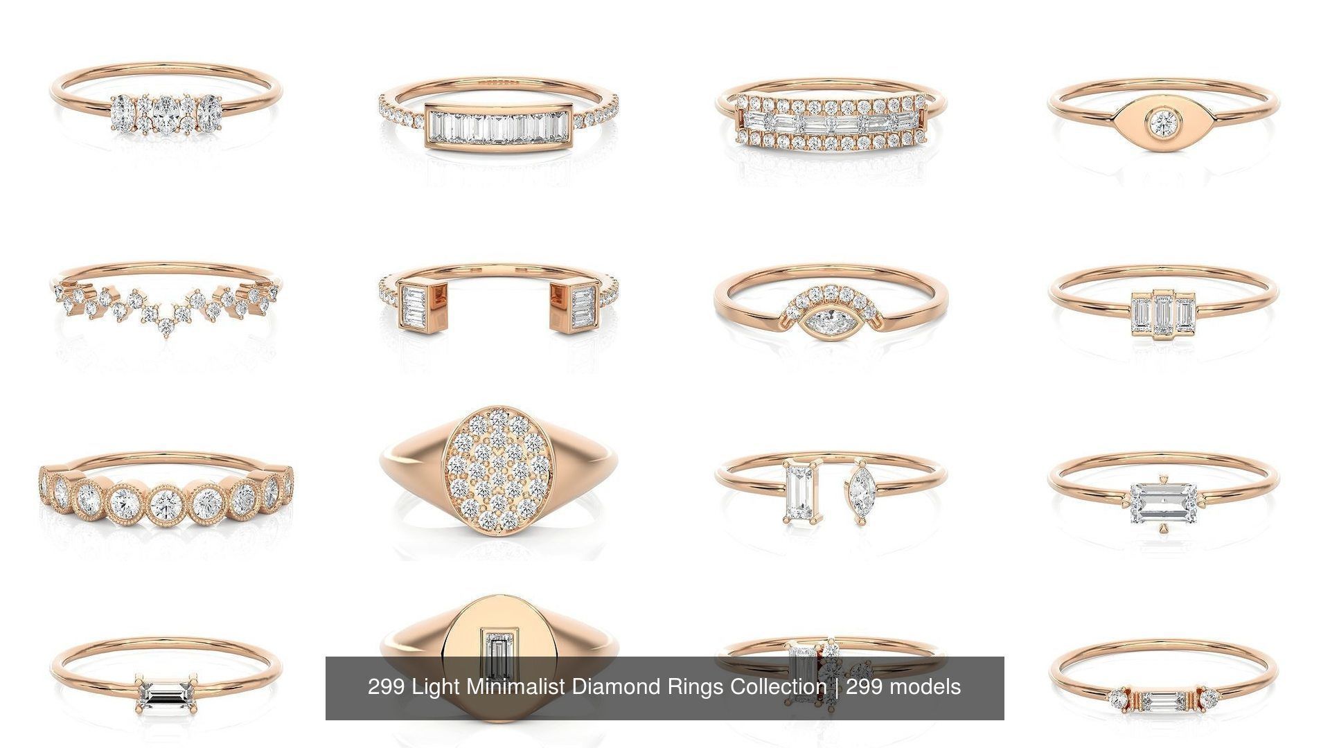 299 Light Minimalist Diamond Rings Collection _32