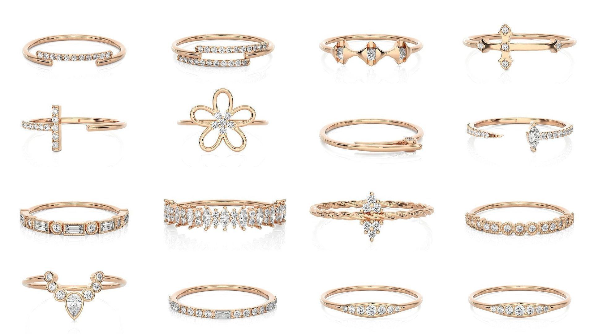 299 Light Minimalist Diamond Rings Collection _5