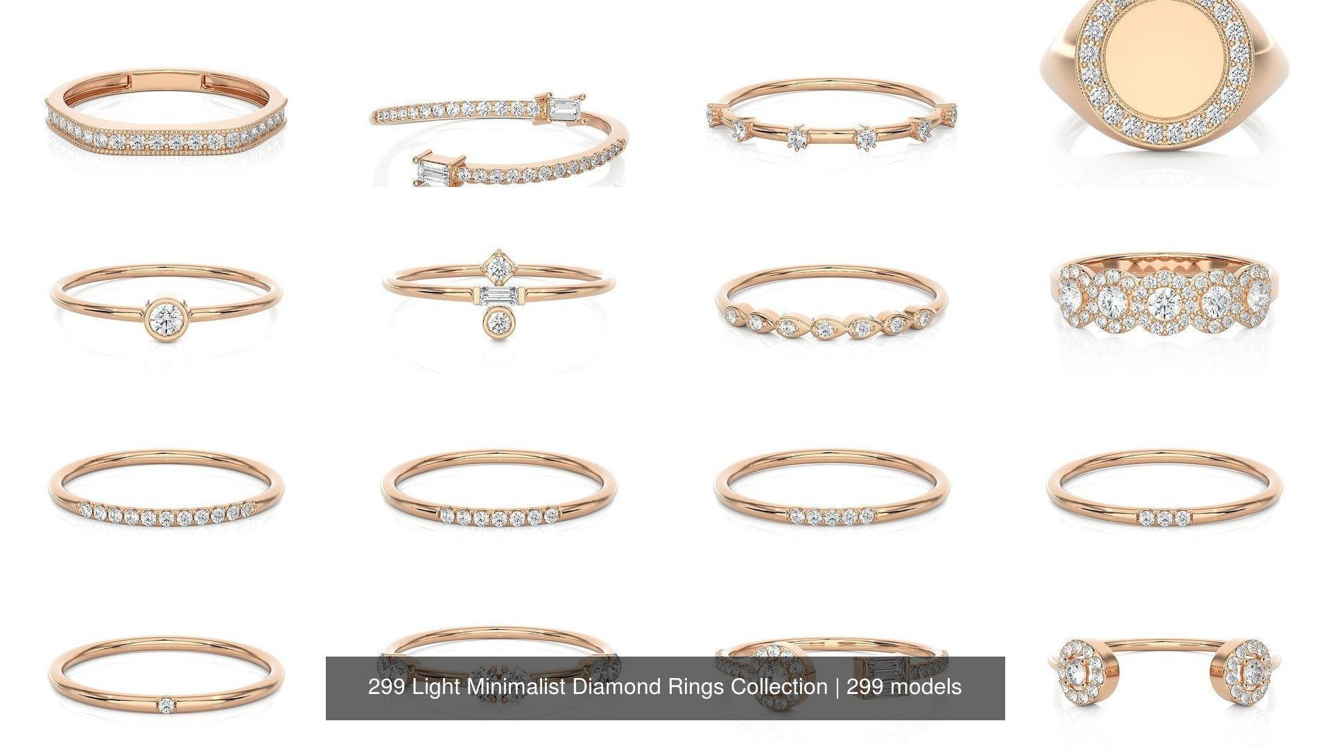 299 Light Minimalist Diamond Rings Collection _29