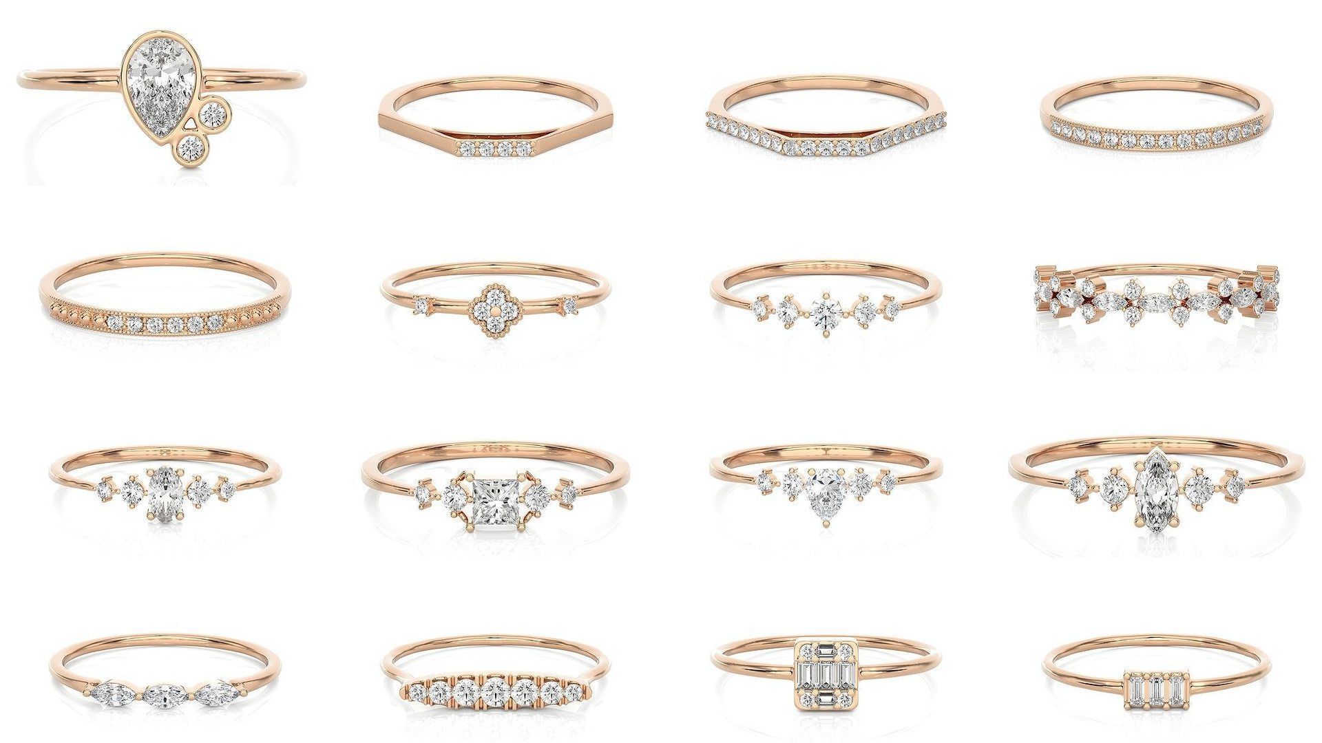 299 Light Minimalist Diamond Rings Collection _1