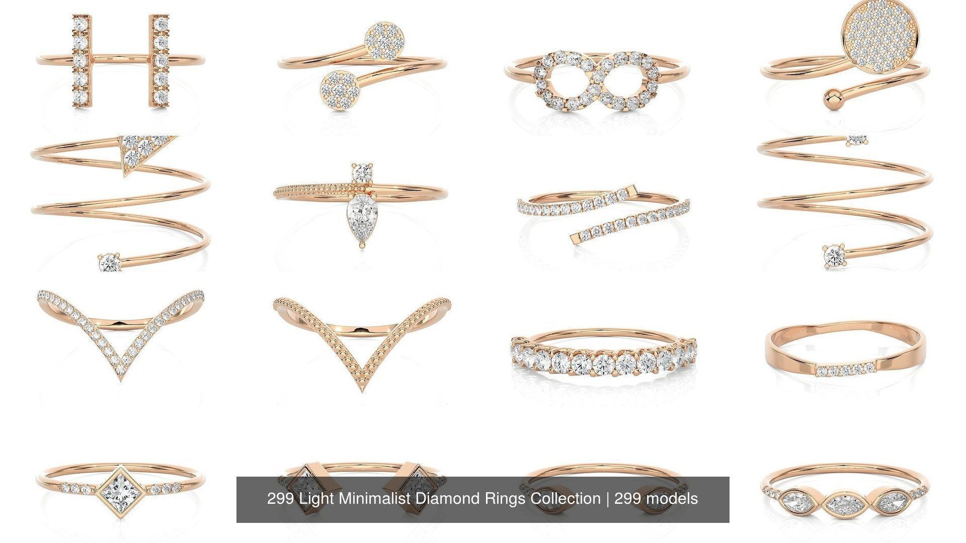 299 Light Minimalist Diamond Rings Collection _13