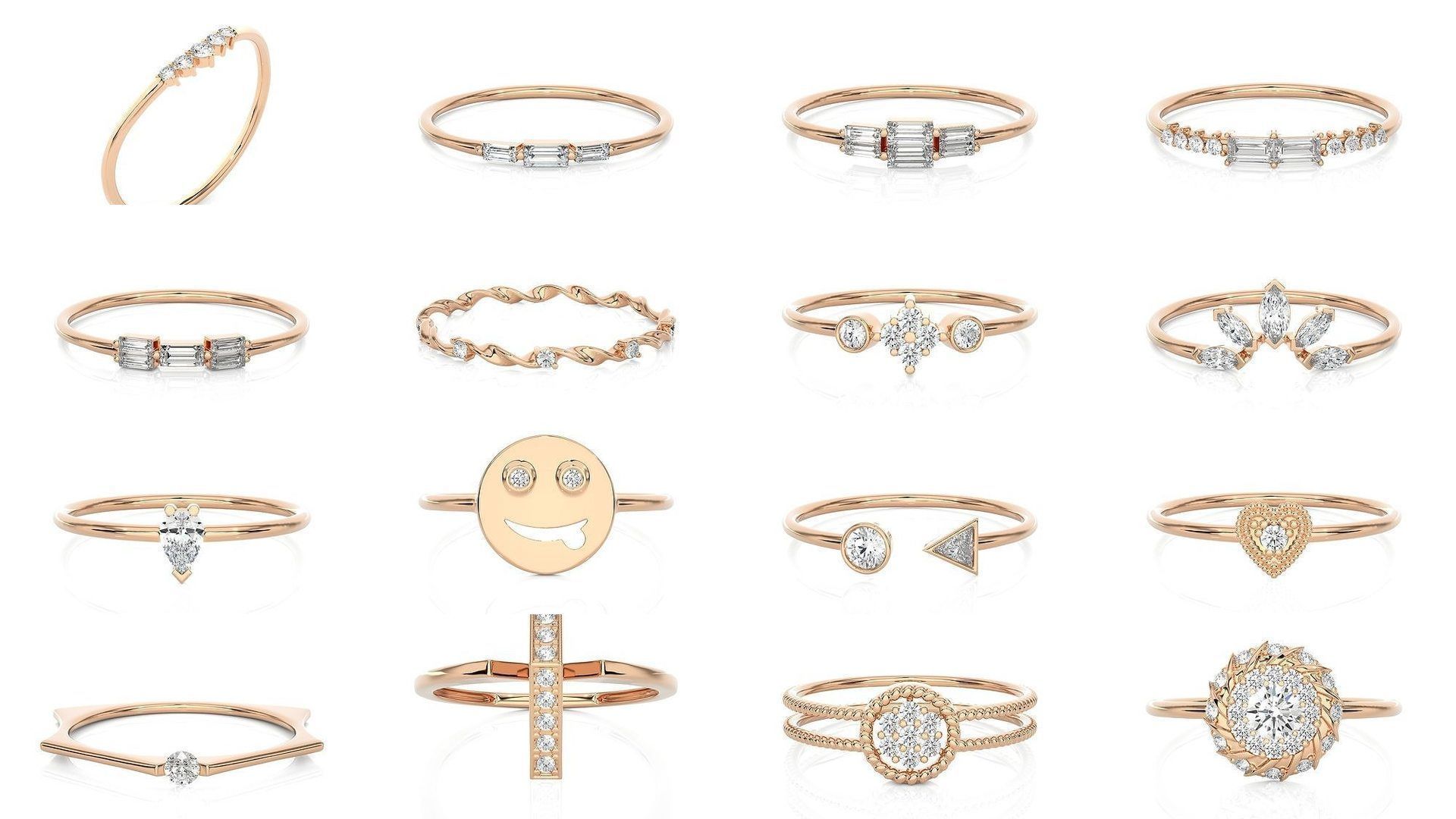 299 Light Minimalist Diamond Rings Collection _4