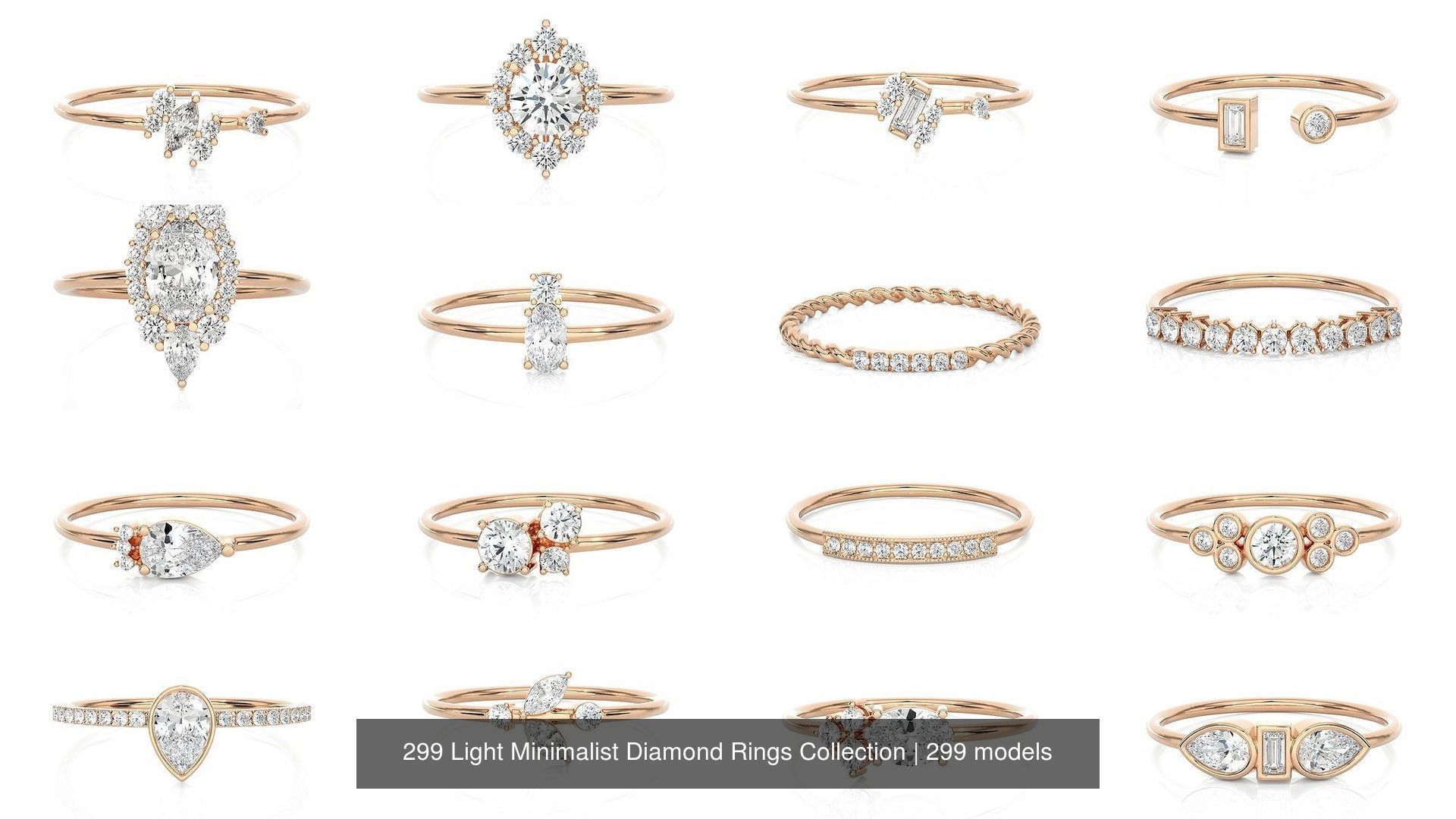 299 Light Minimalist Diamond Rings Collection _34