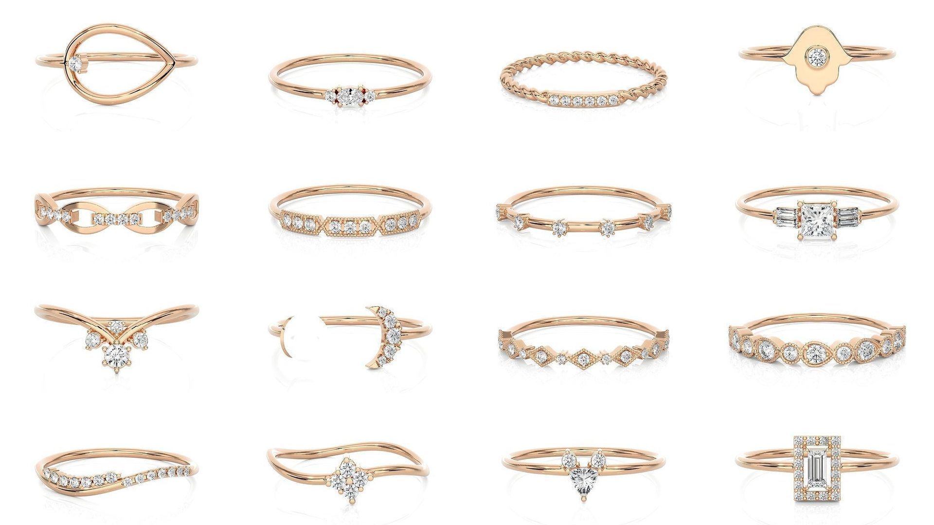 299 Light Minimalist Diamond Rings Collection _18