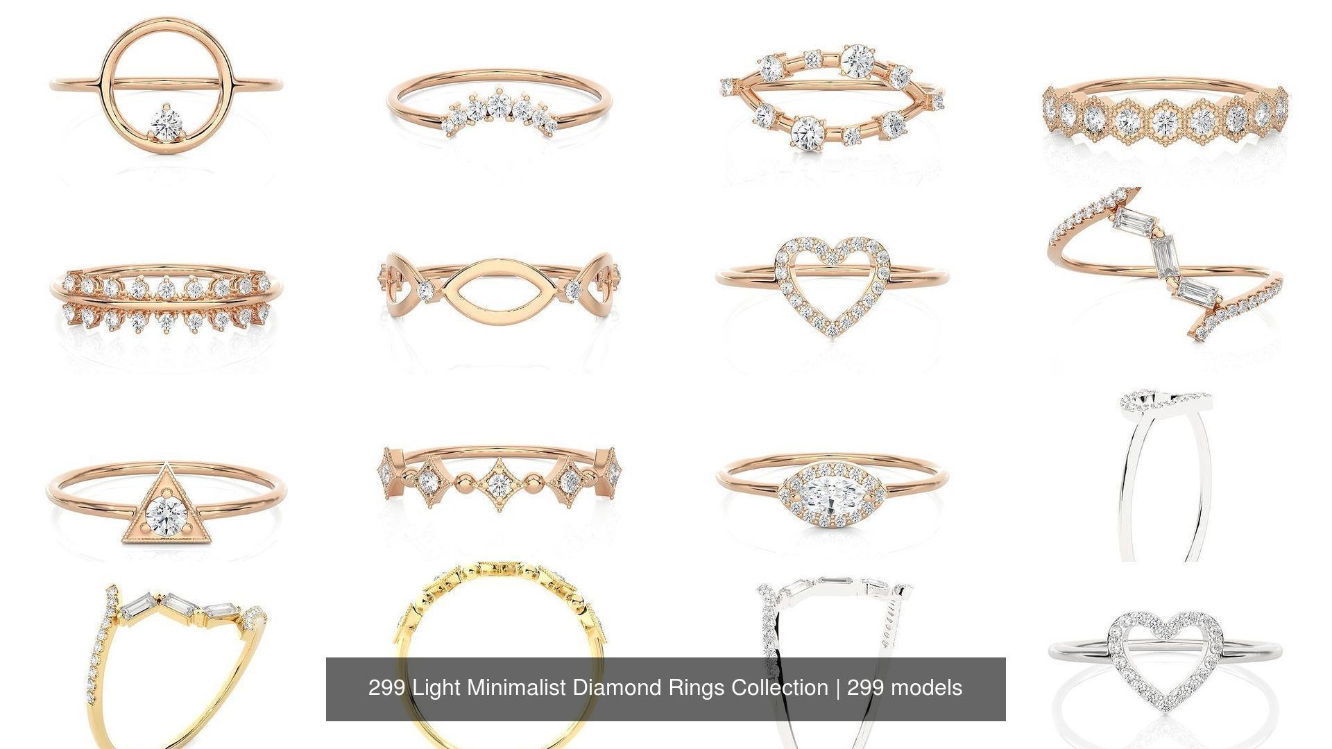 299 Light Minimalist Diamond Rings Collection _36