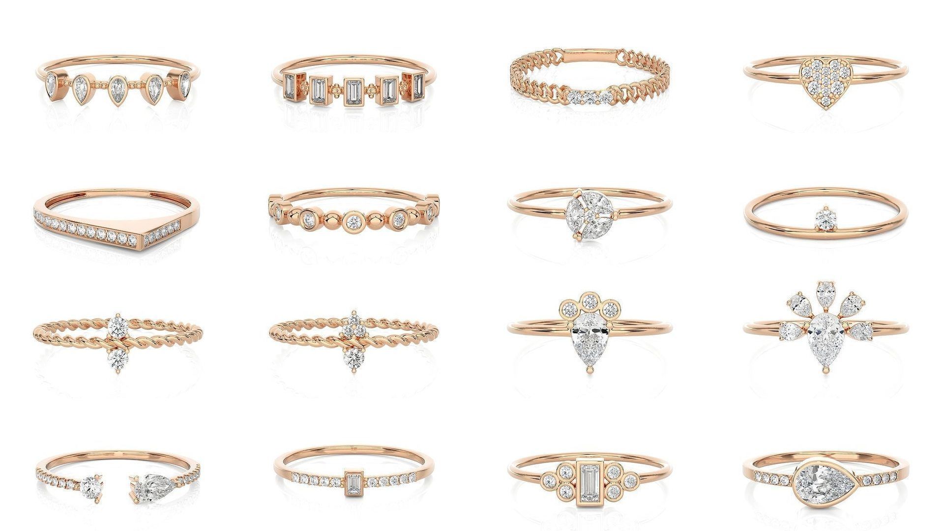 299 Light Minimalist Diamond Rings Collection _16