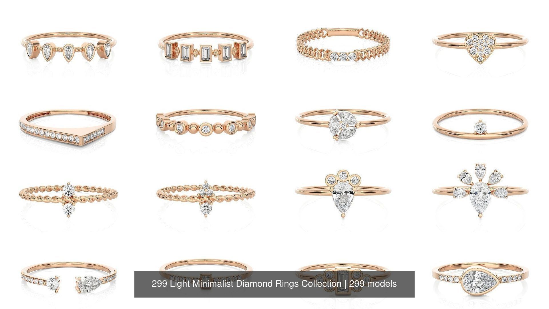 299 Light Minimalist Diamond Rings Collection _20