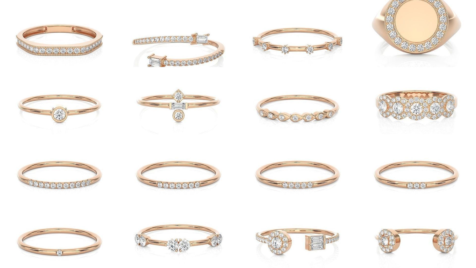 299 Light Minimalist Diamond Rings Collection _24