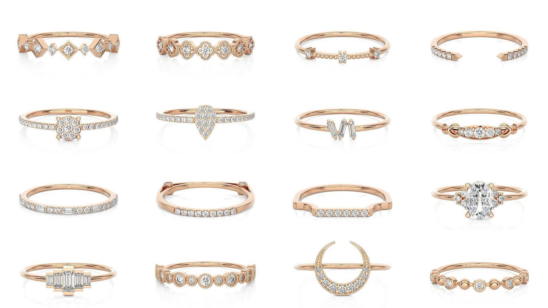 299 Light Minimalist Diamond Rings Collection _8