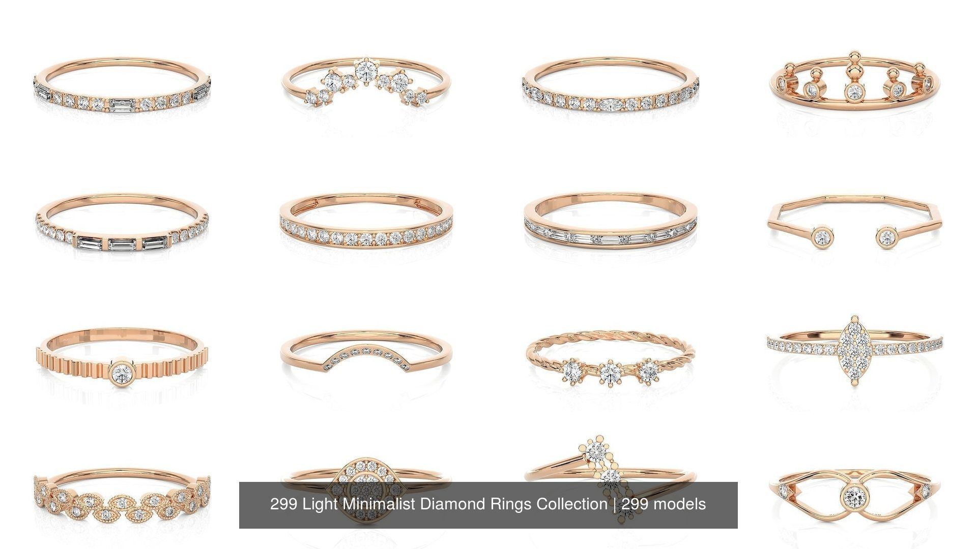 299 Light Minimalist Diamond Rings Collection _7