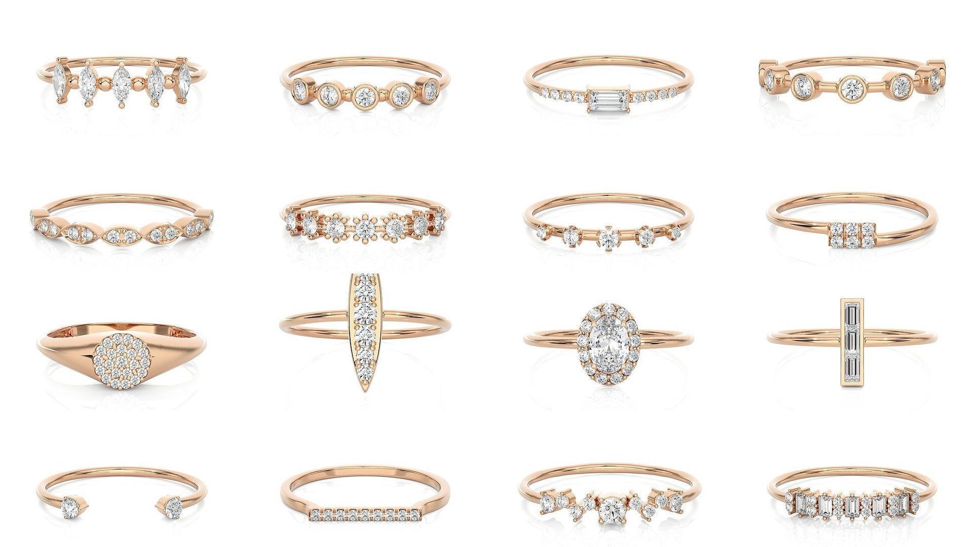 299 Light Minimalist Diamond Rings Collection _21