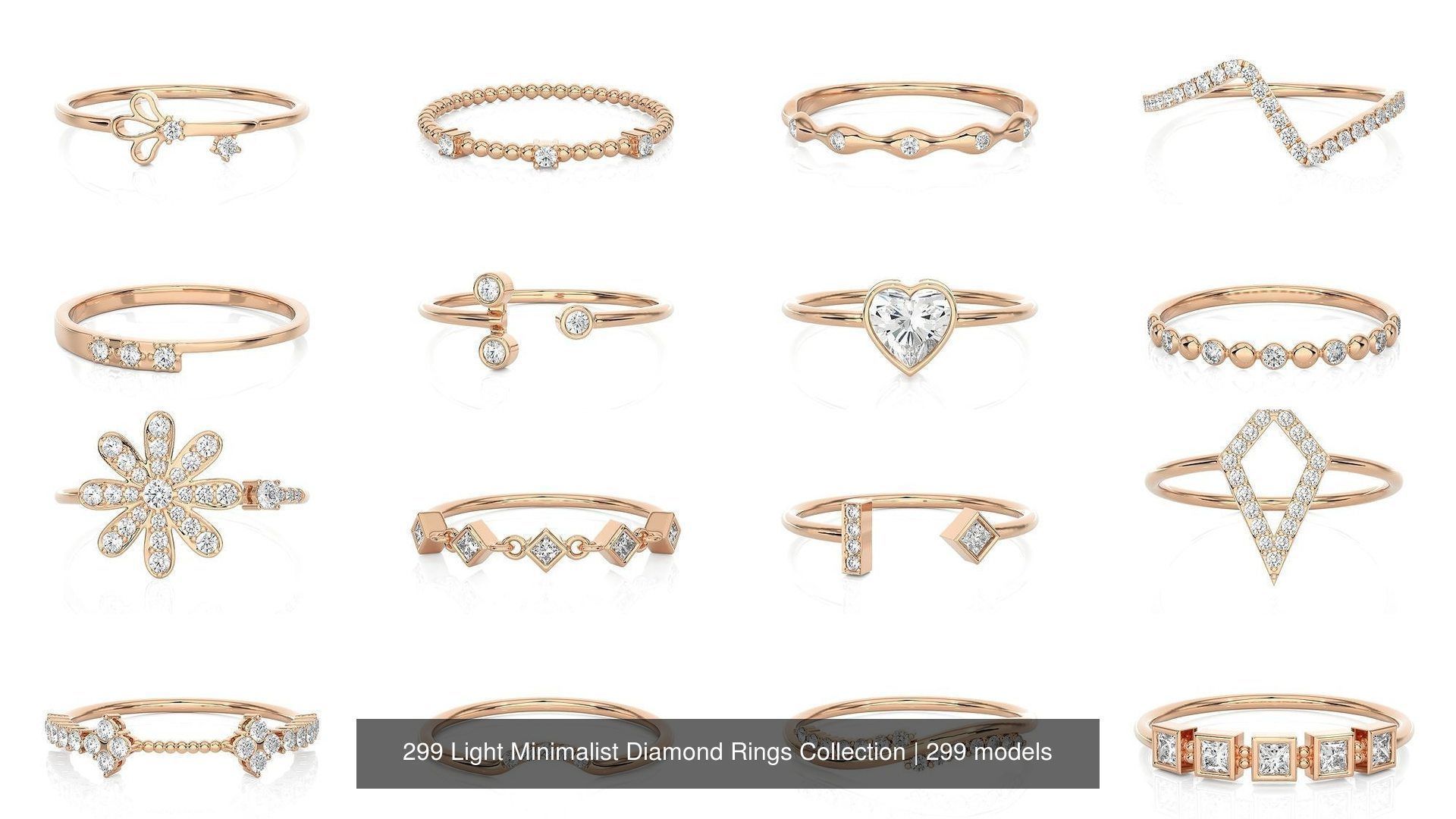 299 Light Minimalist Diamond Rings Collection _17