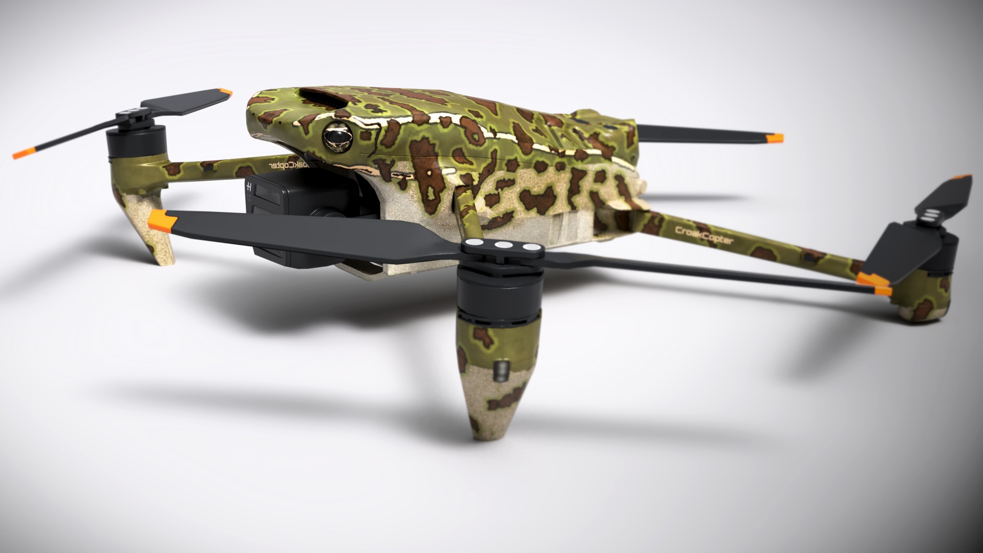 Quadcopter Drone Low-poly 3D model_7
