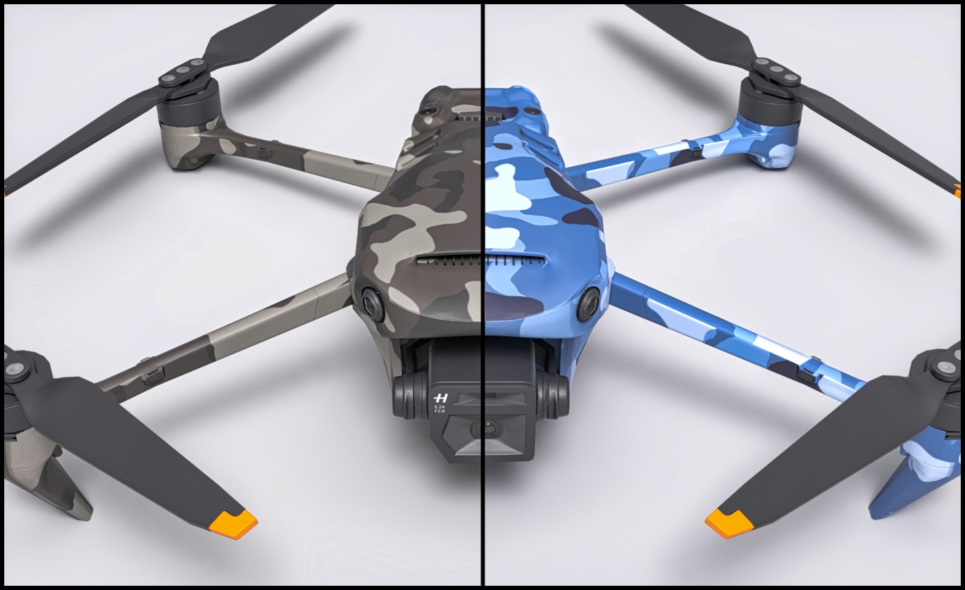 Quadcopter Drone Low-poly 3D model_5