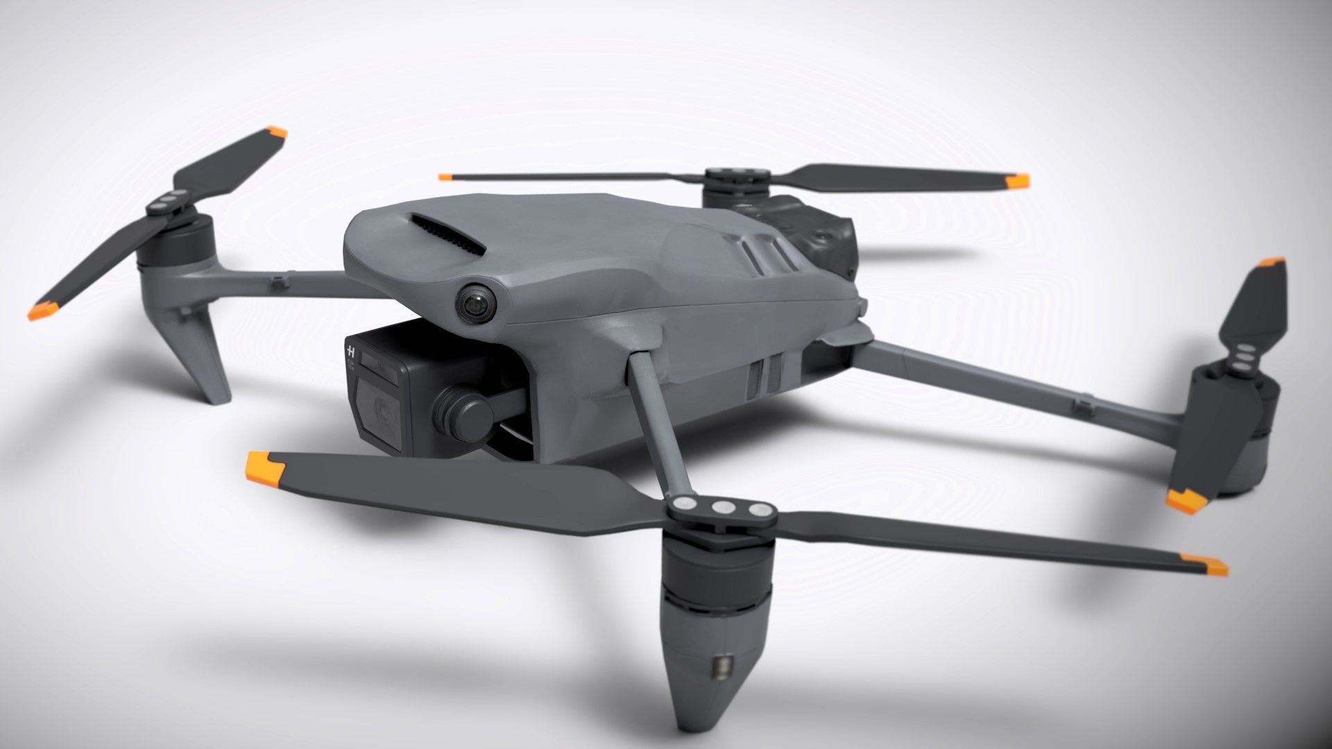 Quadcopter Drone Low-poly 3D model_1